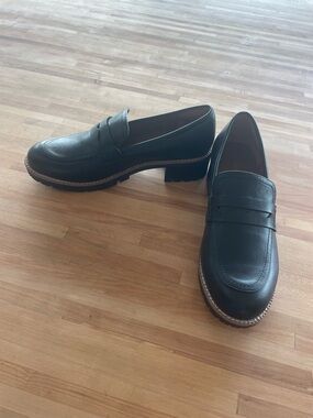 DREAM PAIRS Women's Platform Chunky Heeled Loafers